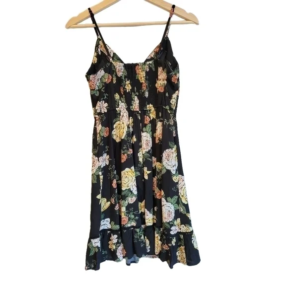 BOG Collective Floral Ruffle Wrap Dress Size Small - Picture 4 of 10